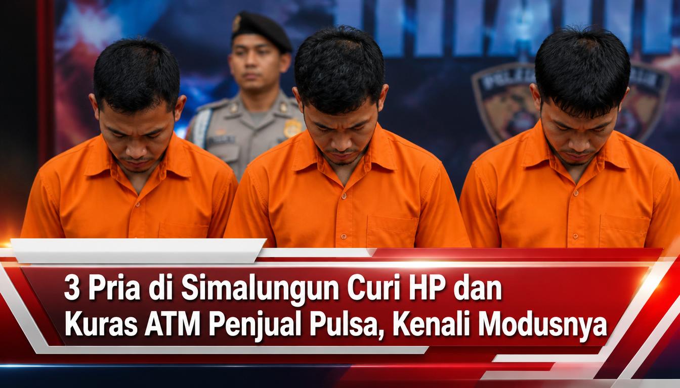 3 Pria di Simalungun Curi HP dan Kuras ATM Penjual Pulsa, Kenali Modusnya