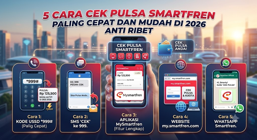 5 Cara Cek Pulsa Smartfren Paling Cepat dan Mudah di 2026 Anti Ribet