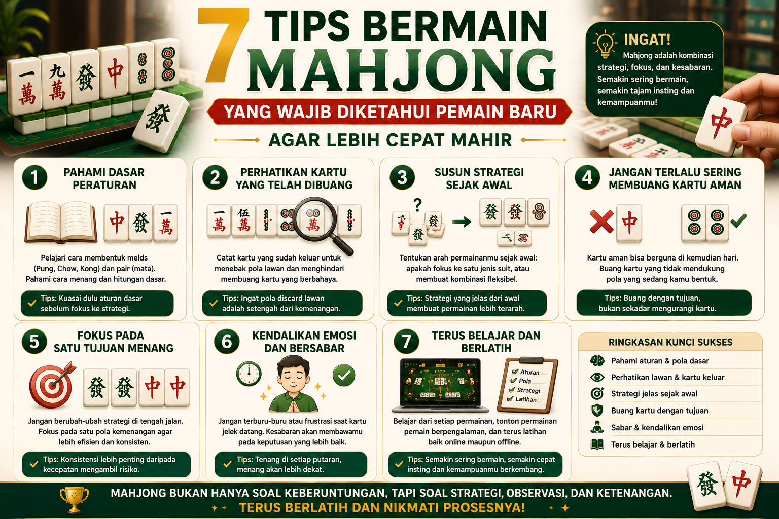 7 Tips Bermain Mahjong