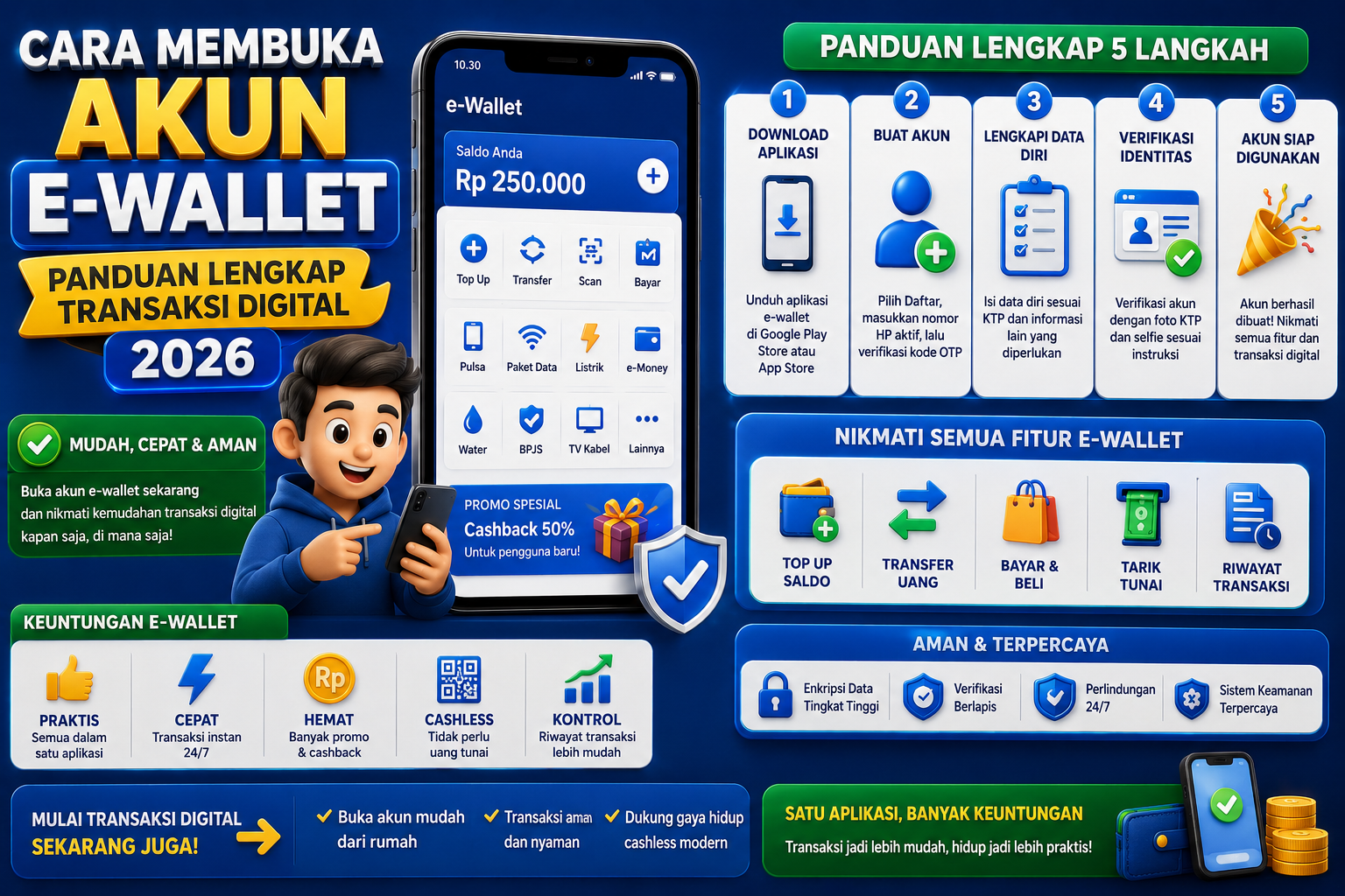 Cara Membuka Akun E-Wallet: Panduan Lengkap Transaksi Digital 2026