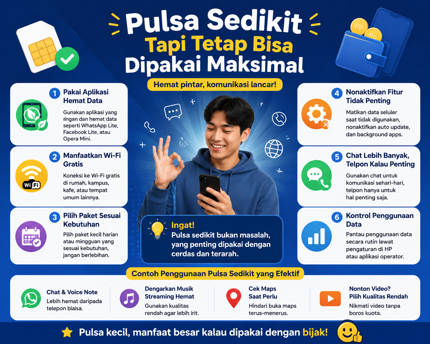 Pulsa Sedikit Tapi Tetap Bisa Dipakai Maksimal